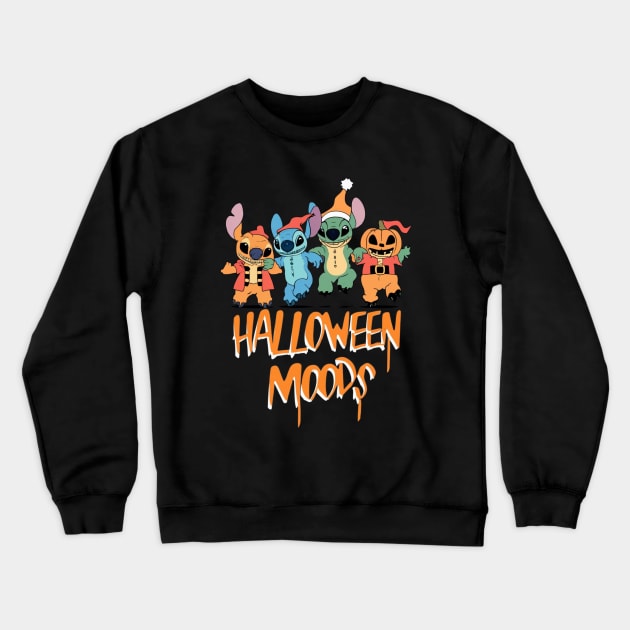 Halloween Stitch Crewneck Sweatshirt by BukovskyART